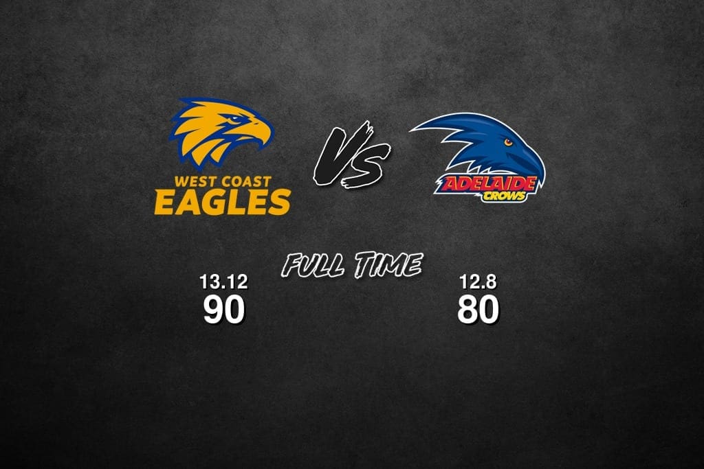 FULL TIME: West Coast Vs Adelaide - Round 21, 2019 - AFL News - Zero Hanger