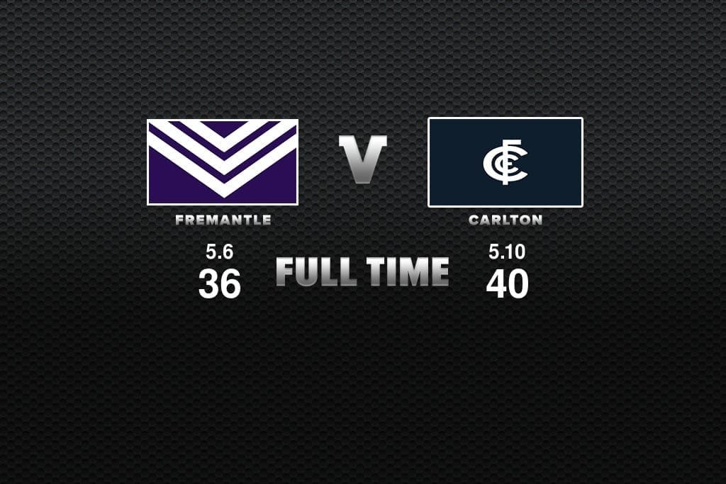 Round 12: Fremantle vs Carlton (2020)