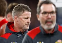 Gold Coast coach Damien Hardwick shares frustration for "unwarranted" game-deciding call