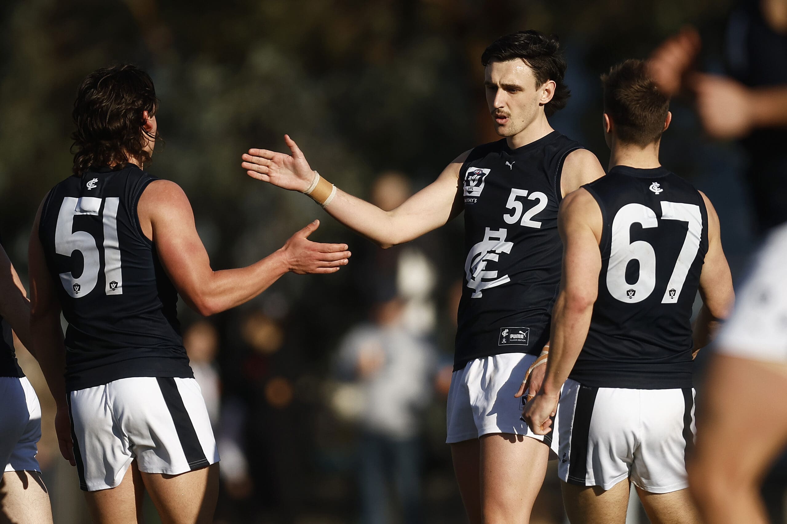 Carlton young gun’s big day creates three-way race for VFL’s top goalkicking crown ahead of final round