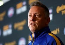 New West Coast list manager Matthew Clarke. Picture: Josh Chadwick/AFL Photos via Getty Images.