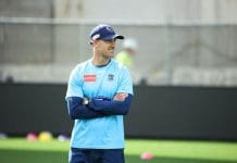 Geelong assistant coach Nigel Lappin at training.. Credit: Geelong