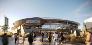 The proposed stadium still needs to be voted on by parliament. (Supplied: Tasmanian government)